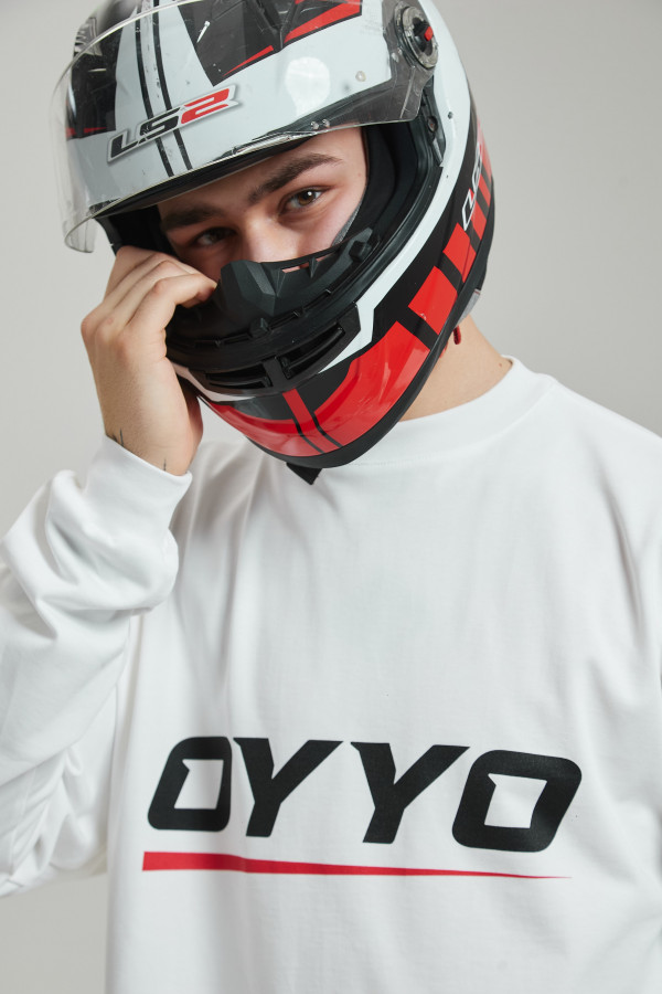 Лонгслив OYYO RACER RED белый M